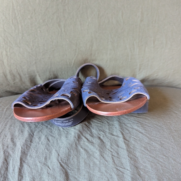 Tory Burch Blue Suede Women's Sandals - Picture 4 of 5